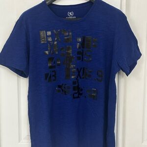 Express Men's Royal Blue Graphic Tee
